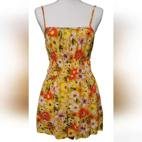 Arizona Jean Co Floral Print Romper NWT - Picture 1 of 13